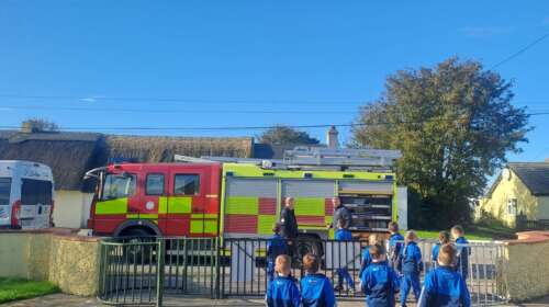 Rathkeale Fire Brigade visit Kilfinny N.S.