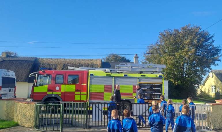 Rathkeale Fire Brigade visit Kilfinny N.S.